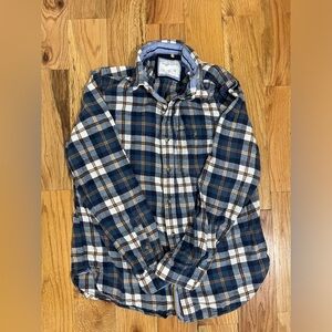 AUTHENTIC Slim Denim & Flower Denim Blue Dress Shirt Measurements In Description